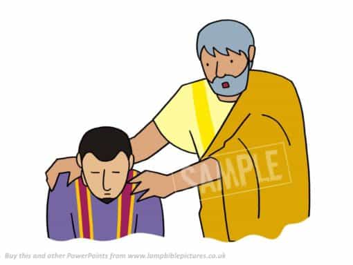 Ananias prays for Paul (Saul)