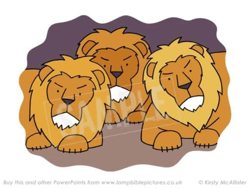 The lions' mouths shut