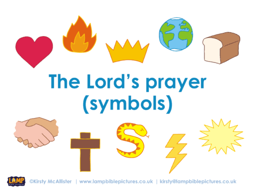 Bible story PowerPoint symbols for the Lord's prayer