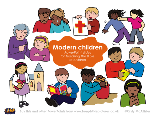 Modern children application Bible PowerPoint