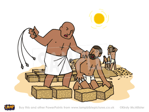An Egyptian beating a Hebrew