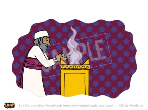 Zechariah offering incense