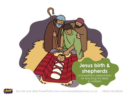 A Bible story PowerPoint presentation: Christmas - Jesus' birth & shepherds