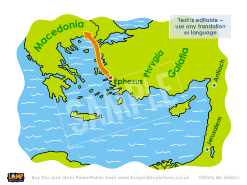 Map: Ephesus to Macedonia