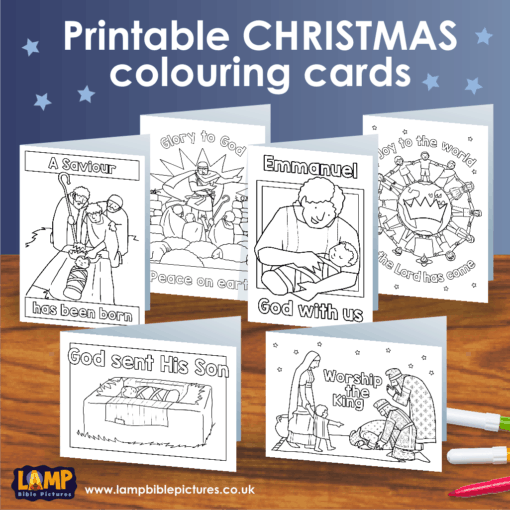 Printable Christmas colouring cards
