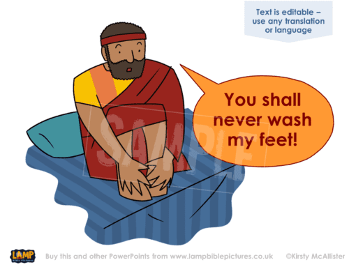 A Bible story PowerPoint presentation: Jesus washes his disciples' feet