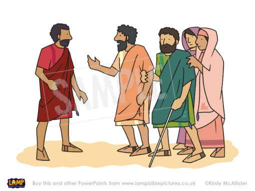 A Bible story PowerPoint presentation: Blind man (trees walking)